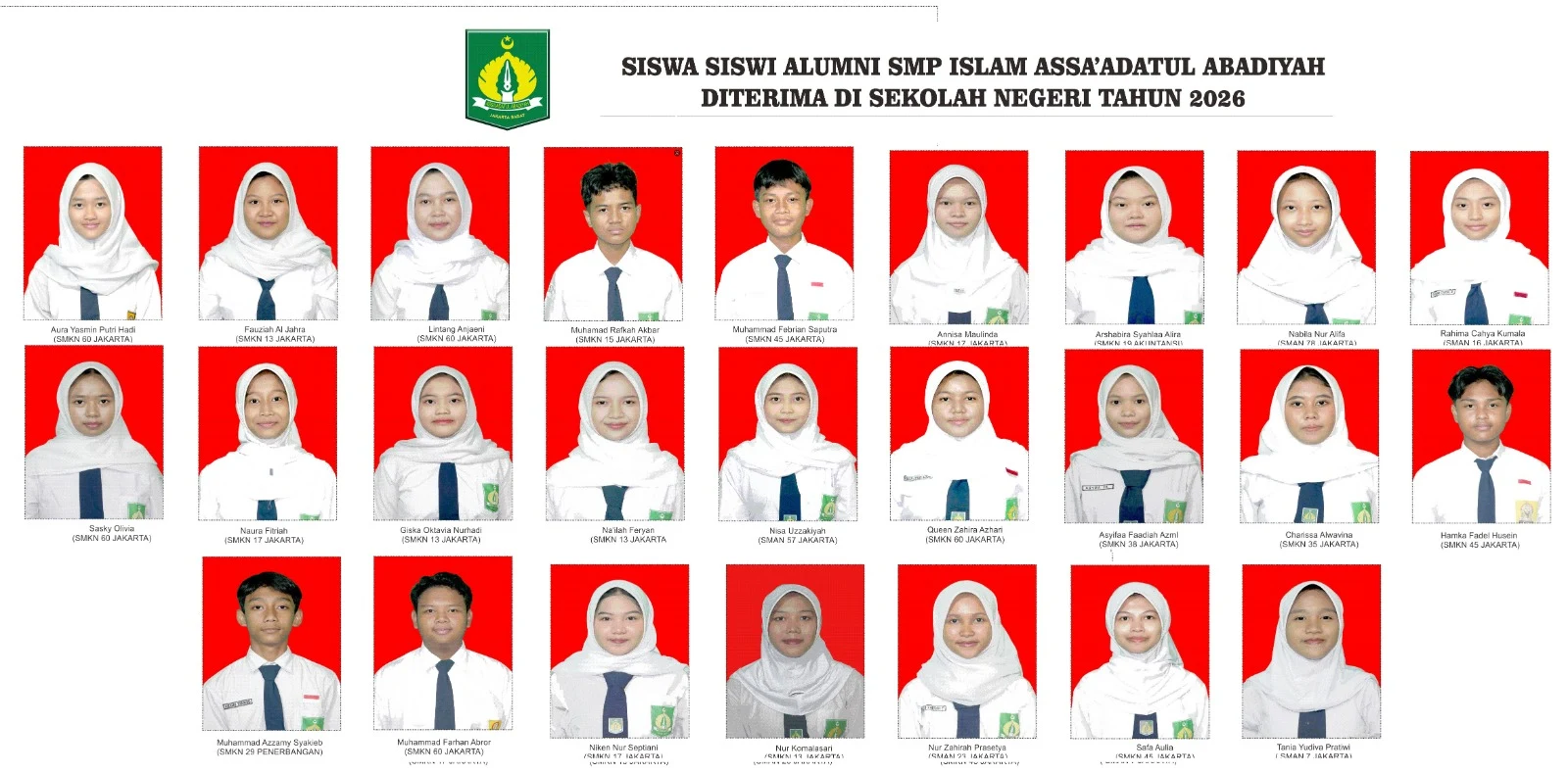 MASUK SEKOLAH LANJUTAN NEGERI